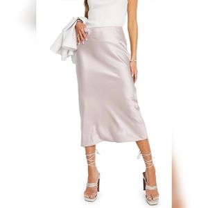 NWT Topshop Satin Midi skirt